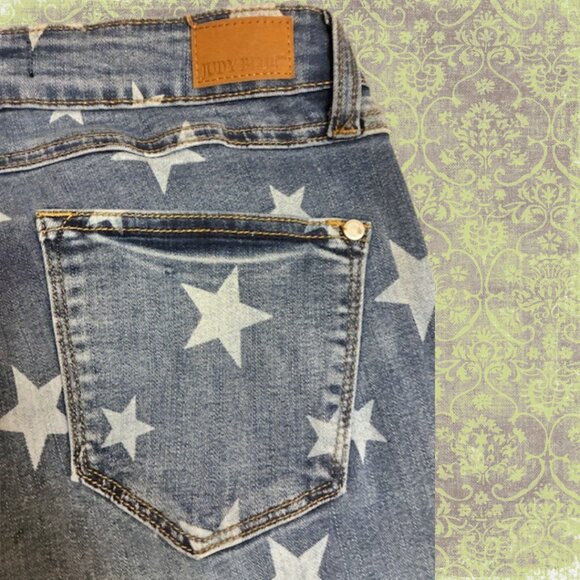 Judy Blue Women's Star Bellbottoms Wide Leg Jeans Size 29 - Picture 5 of 11